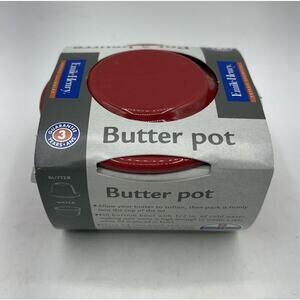 Emile‎ Henry Butter Pot Red William Sonoma NEW